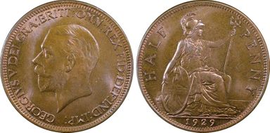 1929 1/2D S-4058 MS66RB