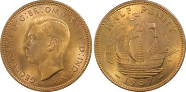 1937 1/2D S-4115 MS65RD