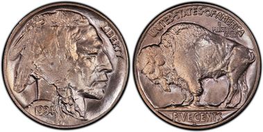1934-D 5C MS64+
