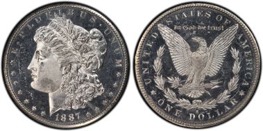 1887-S $1 MS64DMPL