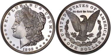 1892 $1 PR68DCAM