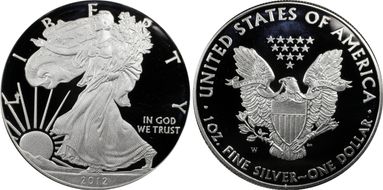 2012-W $1 Silver Eagle First Strike PR66DCAM