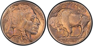 1927-D 5C 3 1/2 Leg FS-901 AU53