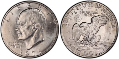 1971-D $1 "Friendly Eagle" FS-901 Type 1 Reverse MS66