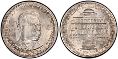 1949-D 50C Booker T. Washington MS66