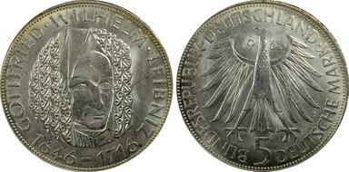 1966-D 5 Mk Leibniz J-394 MS65