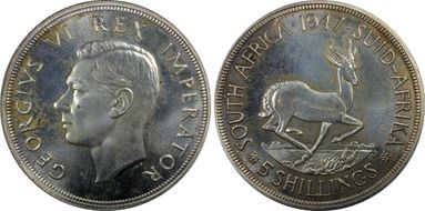 1947 5 Shil KM-31  Ag PR65