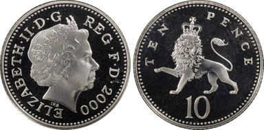 2000 10p S-F5 Silver PR68DCAM