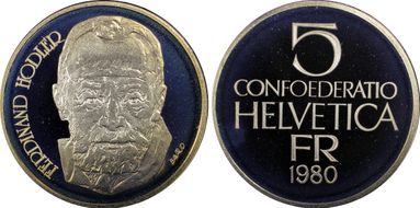 1980 5 Fr Hodler PR69DCAM