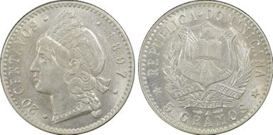 1897-A 20C KM-14 AU58