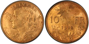1912 B 10 Fr MS63
