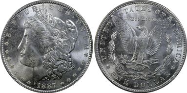 1887 $1 MS66
