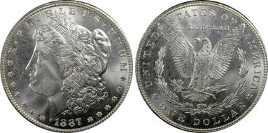1887 $1 MS66