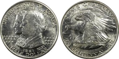 1921 50C Alabama MS64