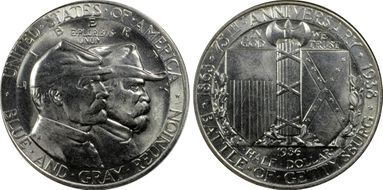 1936 50C Gettysburg MS64