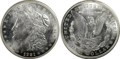 1921-D $1 MS65