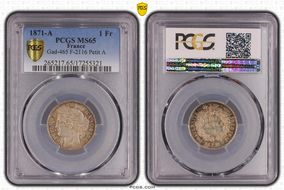 1871-A 1 Fr Gad-465 F-216 Petit A MS65