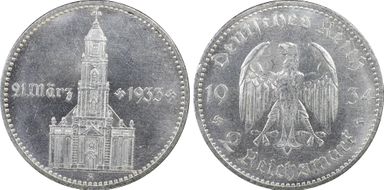 1934-A 2 Mk Potsdam J-355 MS65