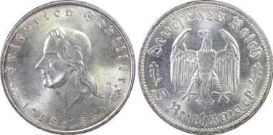 1934-F 5 Mk Schiller J-359 MS64