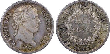 1812-A 1/2 Fr Gad-399 F-178 MS65