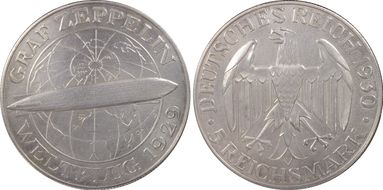 1930-A 5 Mk Zeppelin J-343 Matte PR62
