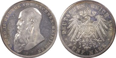1902-D 5 Mk Short Beard J-153b MS64