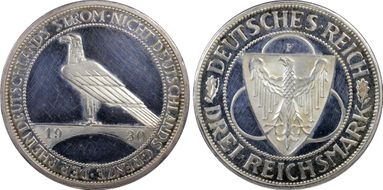 1930-F 3 Mk Rhineland J-345 PR63DCAM