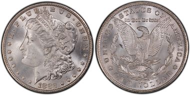 1882-CC $1 VAM 2, Misplaced Date MS66