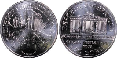 2008 € 1.50 Vienna Philharmonic MS69