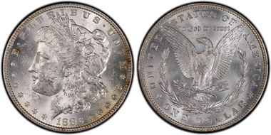 1886 $1 VAM 17, Doubled Arrows MS61