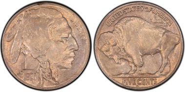 1920-S 5C 2 Feathers, FS-401 AU58