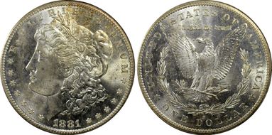 1881-S $1 MS62