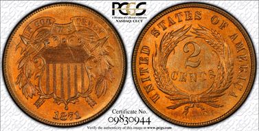 1871 2C MS64RD