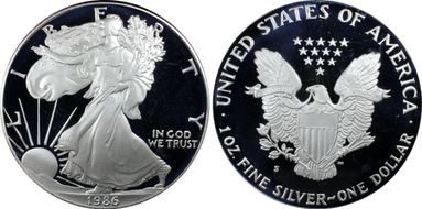 1986-S $1 Silver Eagle PR69DCAM