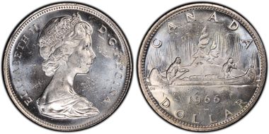 1966 S$1 Large Beads MS62