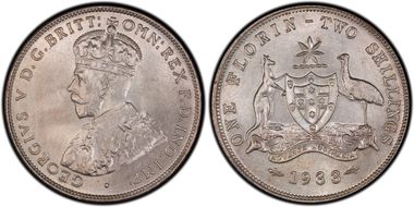 1933(m) Florin MS65