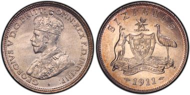 1911 6D KM-25  Ag MS64