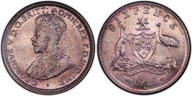 1918-M 6D KM-25  Ag MS63