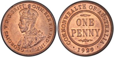 1929 (m) 1D Indian obverse MS65RB