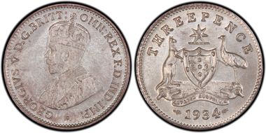 1934/3(m) 3D KM-24  Ag MS66