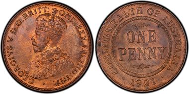 1921 1D Indian obverse MS64RB