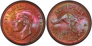 1951(p) 1/2D KM-42  w/ Dot MS64RB