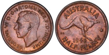 1945(p) 1/2D No Dot MS62BN