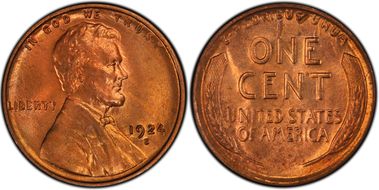1924-S 1C MS64RD