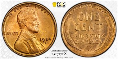 1924-S 1C MS64RD