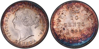 1899 10C Small 9s MS65