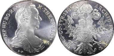 "1780"-S.F. Thaler Modern Restrike (1853-Present) PR65CAM