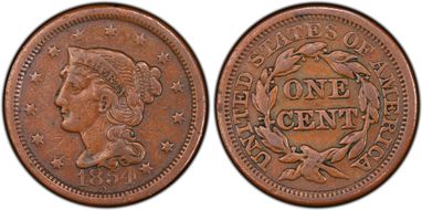 1854 1C Newcomb 2 VF30BN