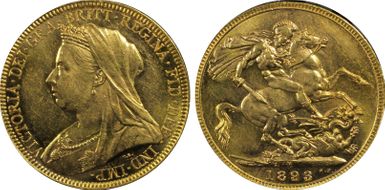 1893-M Sov S-3875 Old Head MS62