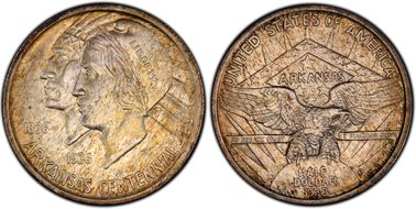 1938-S 50C Arkansas MS65